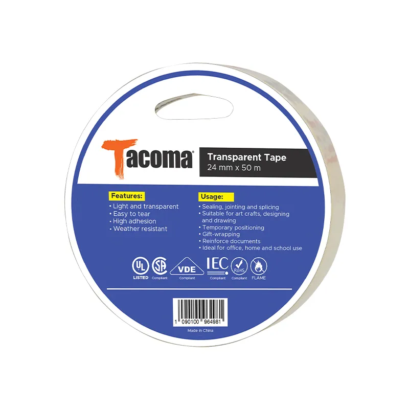 TRANSPARENT TAPE TACOMA TTY-0923C 24MMx50M CLEAR BOPP
